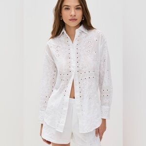 Madewell Embroidered Oversized Button Up Shirt Size Small item NU457